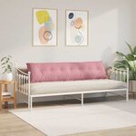 vidaXL Coussin de Dos Rose 200 x 50 cm Tissu en velours côtelé