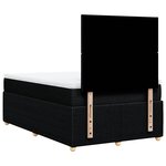 vidaXL Sommier à lattes de lit avec matelas noir 120x190 cm tissu