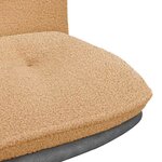 vidaXL Chaise pivotante de bureau beige bouclé comme de la laine tissu