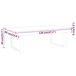 vidaXL Table basse Marron clair et noir 120x60x40 cm MDF et fer