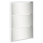 vidaXL Armoire chaussures miroir 5niveaux blanc brillant 63x17x169 5cm