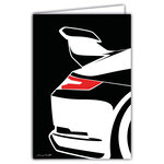 69-1111 Carte Voiture de Sport Luxe Automobile Lignes emblématiques Illustration Graphique Moderne Design épuré coloré Objet de Collection pour Passionné -Avec Enveloppe 12x17cm -Fabrication française