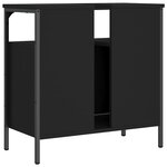 vidaXL Armoire lavabo de salle de bain noir 60x30x60 cm