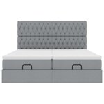 VidaXL Cadre de lit ottoman et matelas gris clair 180x200cm tissu