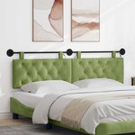 vidaXL Tête de lit suspendue Vert clair Velours