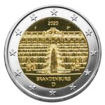 Lot de 5 pièces commémoratives de 2€ - millésime 2020 : allemagne - présidence du brandebourg au bundesrat