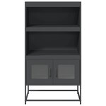 vidaXL Buffet haut anthracite 68x39x123 cm acier