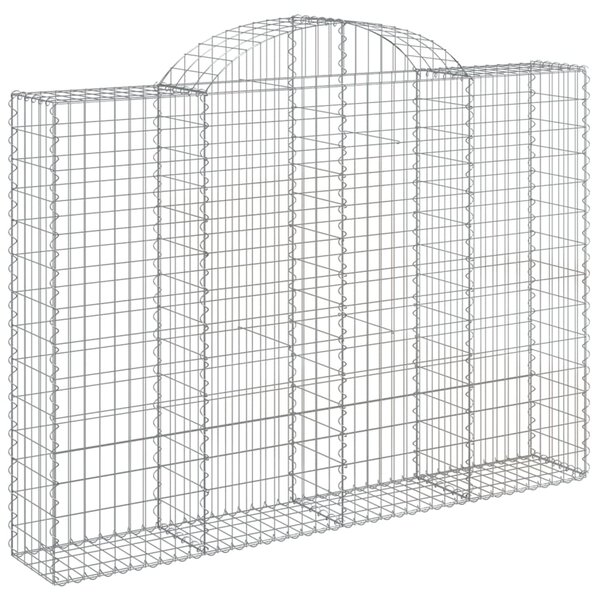 vidaXL Panier de gabions arqué 200x30x140/160 cm Fer galvanisé