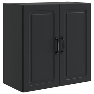 vidaXL Armoire Murale 59 x 31 x 60 cm Bois d'ingénierie Noir