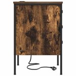 vidaXL Cabinet de chevet Chêne fumé 42 x 41 x 61 cm Bois d'ingénierie