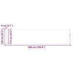 vidaXL Auvent latéral rétractable de patio 120x500 cm Rouge