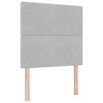 Lit Box Spring vidaXL avec Matelas et Lumière LED Gris clair 90x200 cm Velours