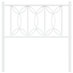 vidaXL Tête de lit métal blanc 75 cm