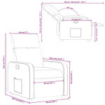 vidaXL Fauteuil inclinable Marron Similicuir
