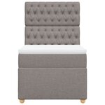 vidaXL Sommier à lattes de lit avec matelas Taupe 80x200 cm Tissu