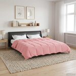 vidaXL Duvet d'été simple Matelassé Rose 200 x 200 cm Microfibre