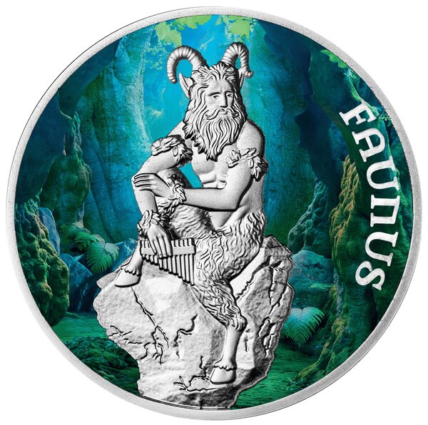 FAUNUS The God Of Fertility Argent Coin 2 Dollars Dollars Niue 2022