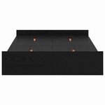 vidaXL Cadre de lit avec rangement avec tiroir Chêne noir 120 x 200 cm