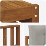 vidaXL Ensemble de canapés d'extérieur 9 pc Gris Naturel et Clair