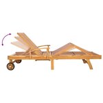 vidaXL Transat avec Table 2 Pièces Marron 40 x 40 x 40 cm