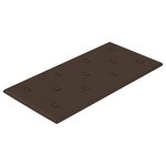 vidaXL Tête de lit murale 12 pc Marron Simili cuir