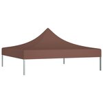 vidaXL Toit de tente de réception 3x3 m Marron 270 g/m²