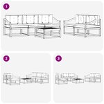 vidaXL Ensemble de canapés d'extérieur 6 Pièces Naturel et Beige