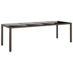 vidaXL Mobilier à dîner de jardin 11Pièces poly rotin et bois solide brun