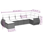 vidaXL Salon de jardin avec coussins 7 Pièces marron résine tressée