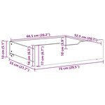 vidaXL Tiroirs sous le lit avec roulettes 2 Pièces 75x55x17 cm pin massif