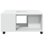 vidaXL Table basse blanc 80x80x40 cm bois d'ingénierie