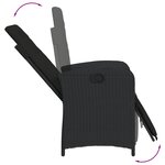 vidaXL Ensemble à manger de jardin coussins 5Pièces Noir Résine tressée