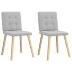 vidaXL Chaises à manger lot de 2 gris nuage tissu