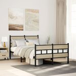 vidaXL Cadre de lit en métal sans matelas chêne sonoma 120x200 cm