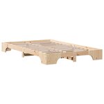 vidaXL Cadre de lit Naturel Bois de pin massif 135 x 190 cm Cadre de lit