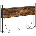 vidaXL Tête de lit de rangement Chêne fumé 135 cm Bois d'ingénierie