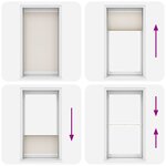 vidaXL Store plissé 100x200 cm Crème