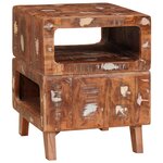 vidaXL Table d'appoint Marron 40 x 40 x 49 cm Bois Recyclé Solide