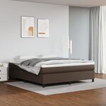 vidaXL Sommier à lattes de lit avec matelas Marron 180x200 cm
