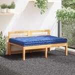 vidaXL Coussin de plancher de palette Coton 120x80x10 cm Bleu clair