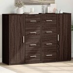 vidaXL Buffets 2 Pièces chêne marron 60x31x84 cm bois d'ingénierie