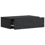 vidaXL Table d'appoint murale 59 x 34 5 x 17 cm Bois d'ingénierie Noir