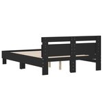vidaXL Cadre de lit sans matelas noir 120x200 cm