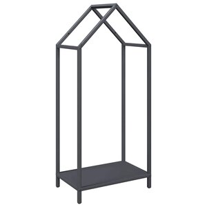 vidaXL Portant de bois chauffage anthracite 40x25x90 cm