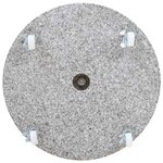vidaXL Socle de parasol Granite 30 kg Rond Gris