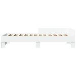 vidaXL Cadre de lit sans matelas blanc 75x190 cm bois d'ingénierie