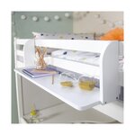 Etagère suspendue blanche en bois 83cm à fixer à un lit