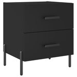 vidaXL Tables de chevet 2 Pièces noir 40x35x47 5 cm bois d’ingénierie