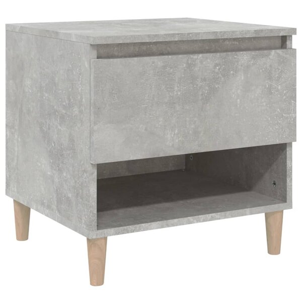vidaXL Table de chevet Gris béton 50x46x50 cm Bois d'ingénierie