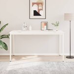 vidaXL Table de bar Blanc 110 x 55 x 105 cm Bois de pin massif